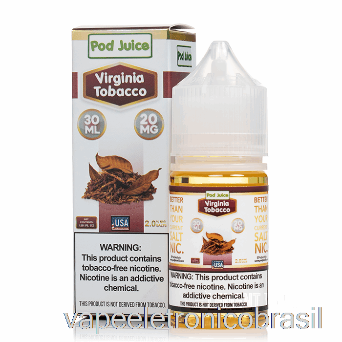 Vape Eletrônico Tabaco Virginia - Suco De Vagem - 30ml 55mg